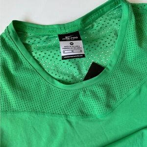 Nike Pro Lime Green Mesh Top